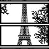 paris-eiffel-tower-panels-wall-decor Torre Eiffel – 4 piezas, 40 × 70 cm